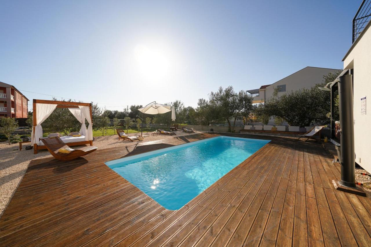 Villa Suncica With Heated Pool, Jacuzzi And Bikes Near Zadar Sukosan Bagian luar foto